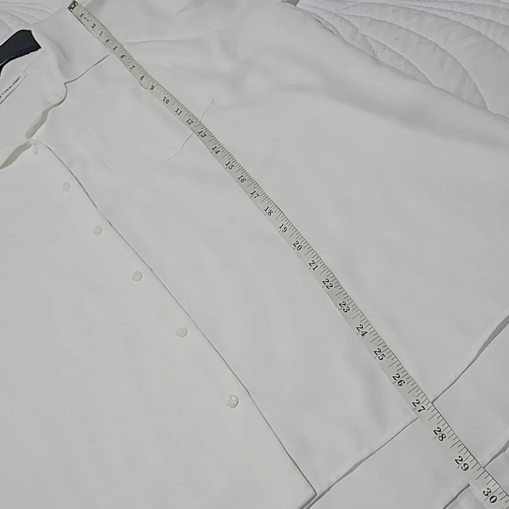 Calvin Klein White Large Shirt for Women with buttons and long sleeves - Picture 6 of 8